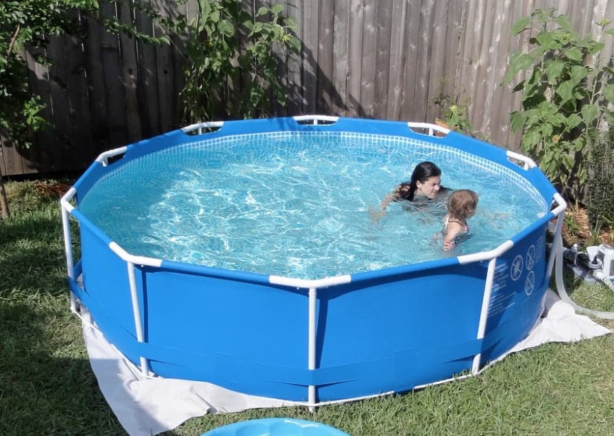 above ground pool over sewer line