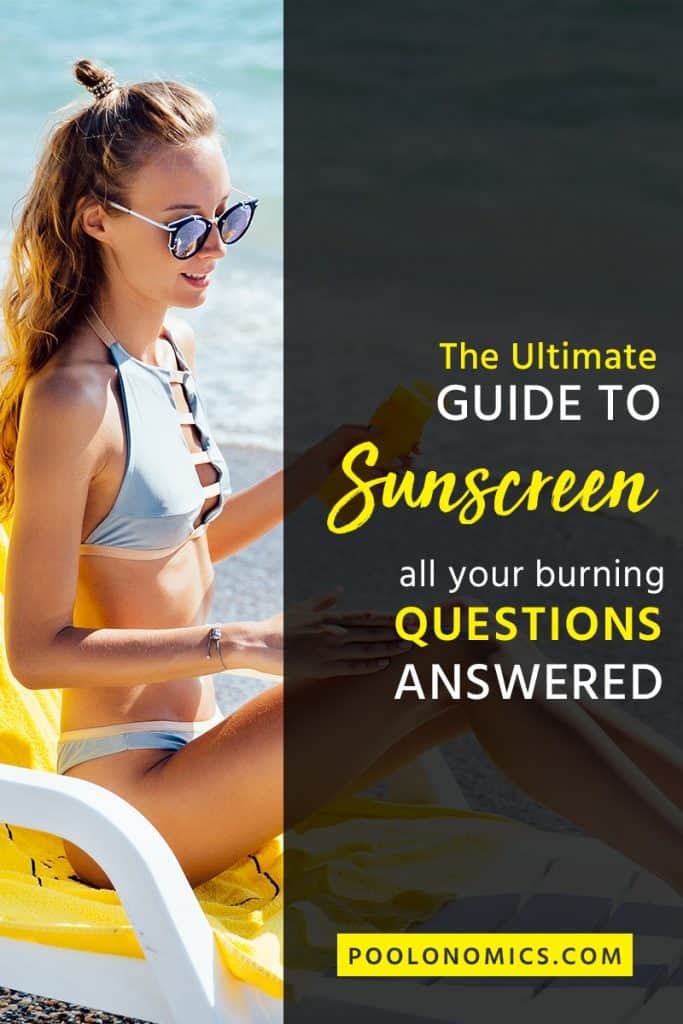 Sunscreen is important, but few people really understand it. This article covers topics such as how to apply sunscreen, the pros and cons of homemade sunscreen, sunscreen vs sun cream, and more. #poolonomics #sunscreentips 
