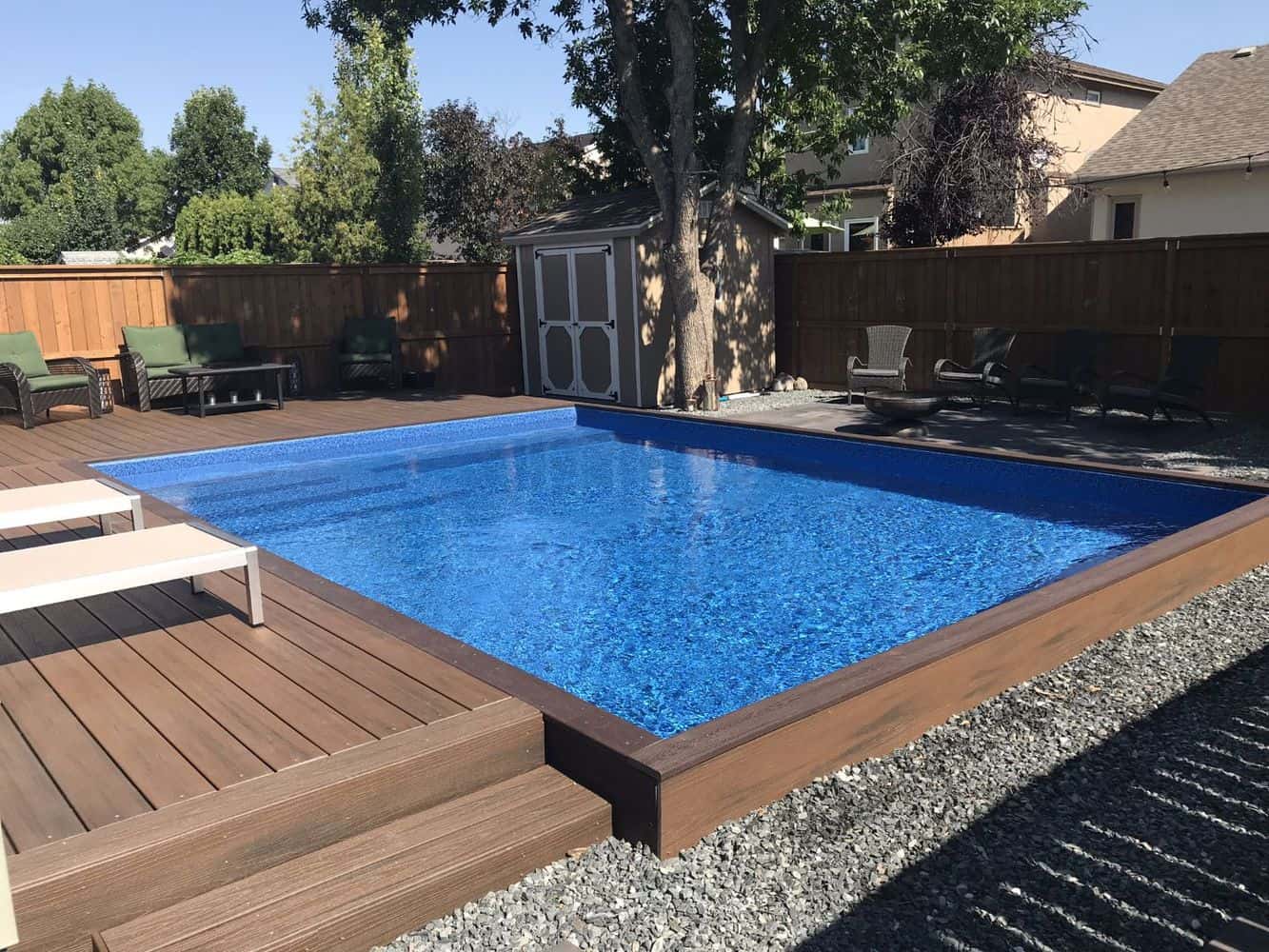 Semi Inground Pools Why You Should, Pool Half In Ground